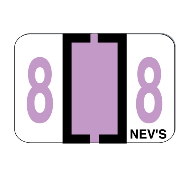 Tabbie - Filing Labels - Number 8 1" x 1-1/4" Violet
